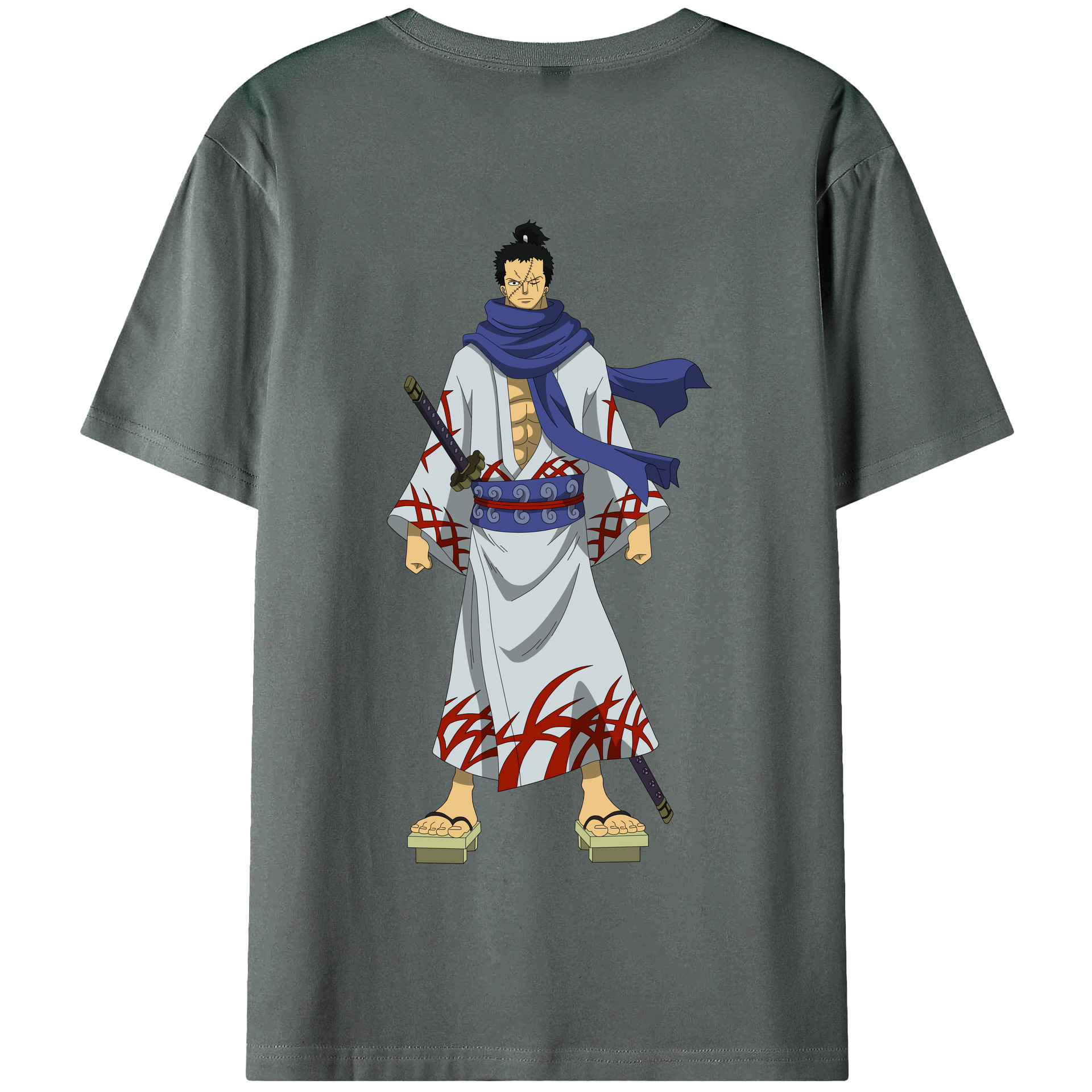 ワンピース ロロノア・ゾロ ONE PIECE Roronoa Zoro 綿100％半袖Tシャツ（背面プリント）